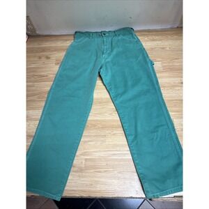 Wrangler Wrapid Transit Men's L Green Baggy Carpenter Pants 34x30‎